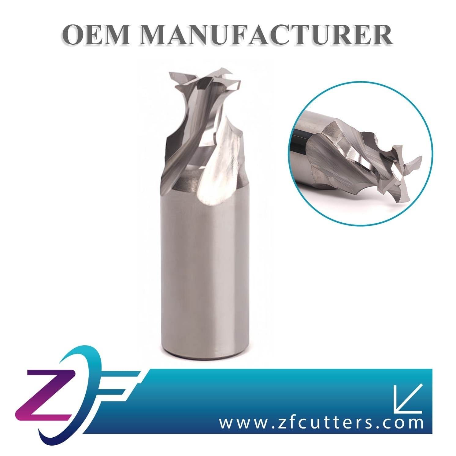 四刃整体硬质合金成型铣刀 ZF_FORMM_37